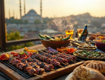 Franz Keller Weingut bei Grillabend mit Ausblick