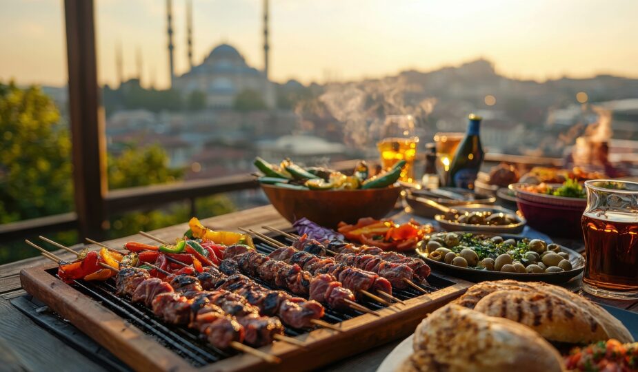 Franz Keller Weingut bei Grillabend mit Ausblick