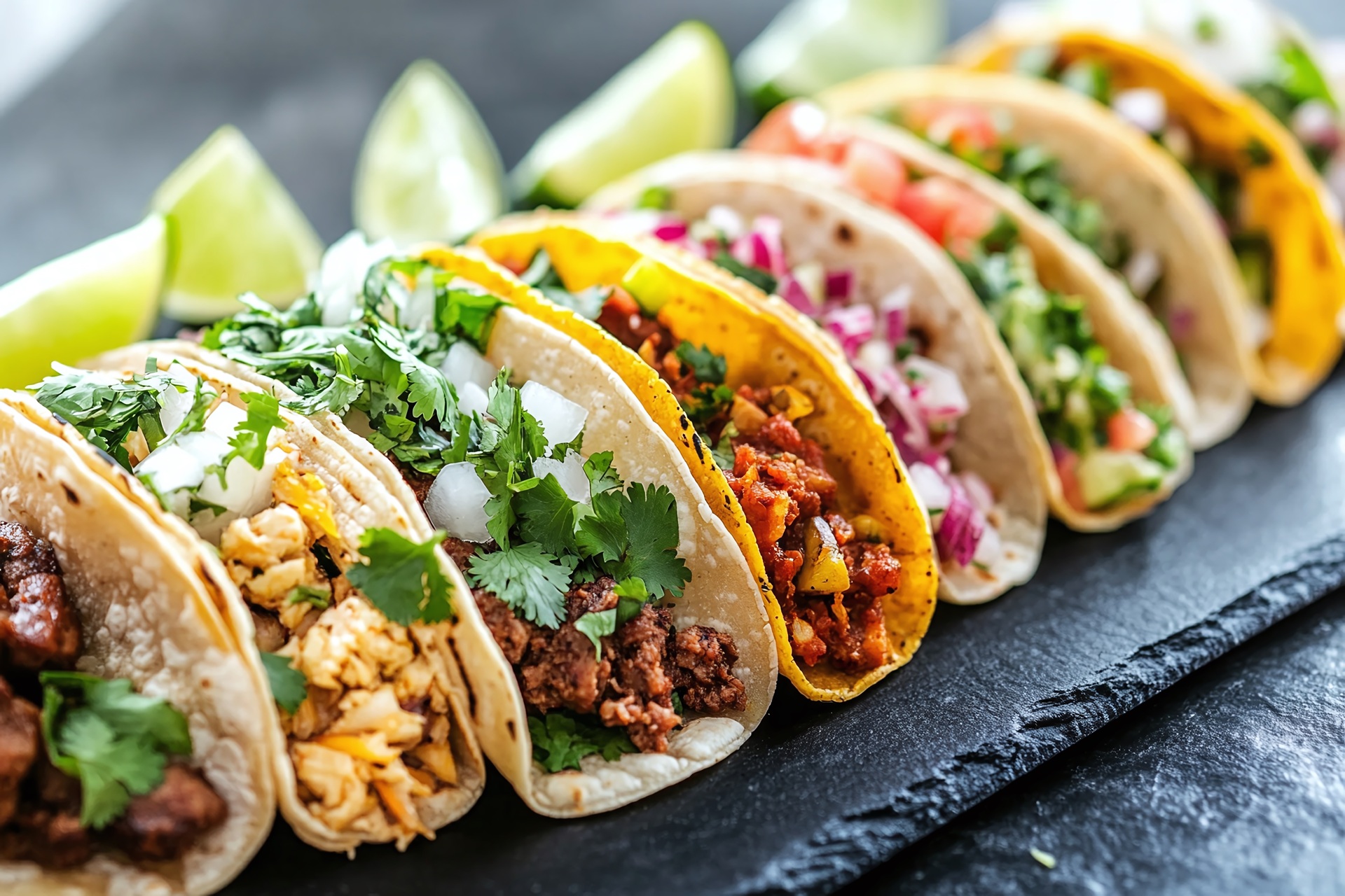 Taco-Arrangement beim Franz Keller Weingut


